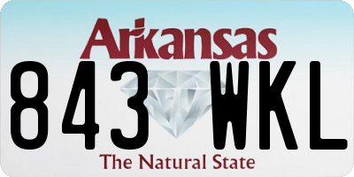 AR license plate 843WKL
