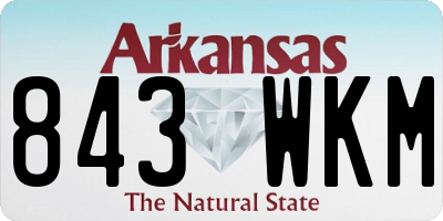AR license plate 843WKM