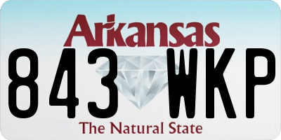 AR license plate 843WKP