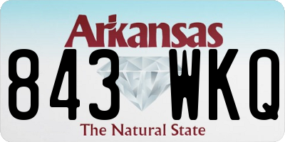 AR license plate 843WKQ