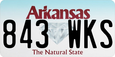 AR license plate 843WKS