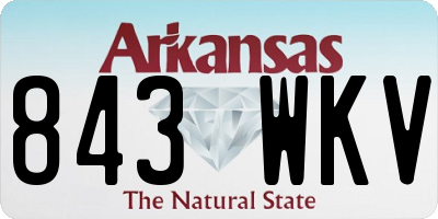 AR license plate 843WKV