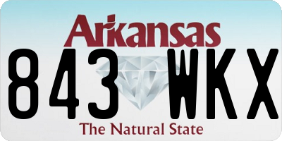 AR license plate 843WKX