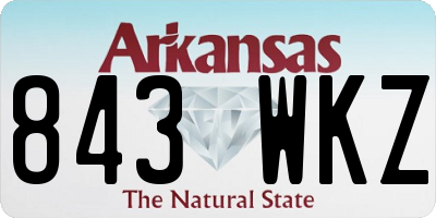 AR license plate 843WKZ