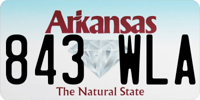 AR license plate 843WLA