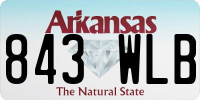 AR license plate 843WLB