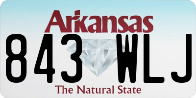 AR license plate 843WLJ