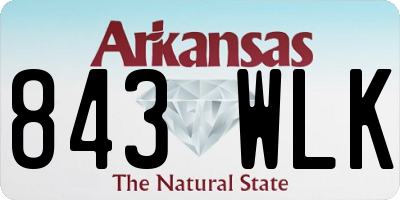 AR license plate 843WLK