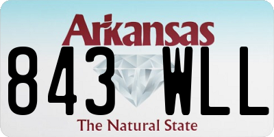 AR license plate 843WLL