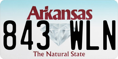 AR license plate 843WLN