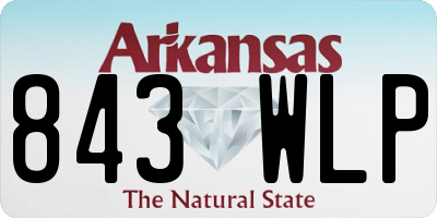 AR license plate 843WLP