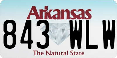 AR license plate 843WLW