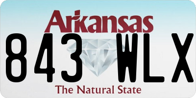 AR license plate 843WLX