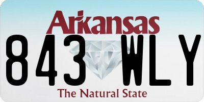 AR license plate 843WLY