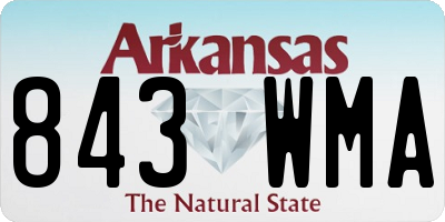 AR license plate 843WMA