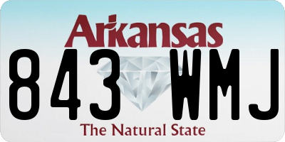 AR license plate 843WMJ