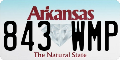 AR license plate 843WMP