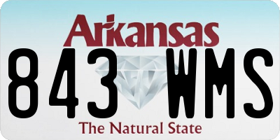 AR license plate 843WMS