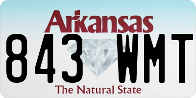 AR license plate 843WMT
