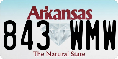 AR license plate 843WMW
