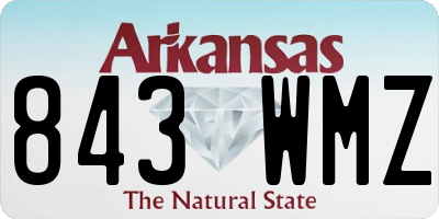 AR license plate 843WMZ