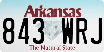 AR license plate 843WRJ