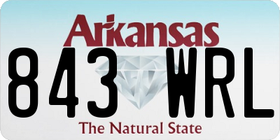 AR license plate 843WRL
