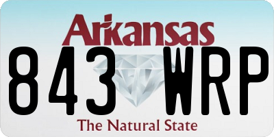 AR license plate 843WRP