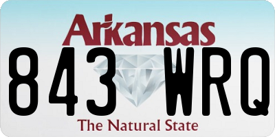 AR license plate 843WRQ