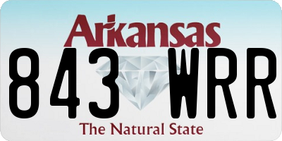 AR license plate 843WRR