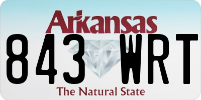 AR license plate 843WRT
