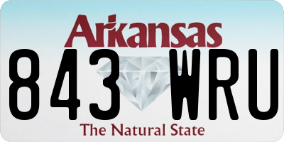 AR license plate 843WRU