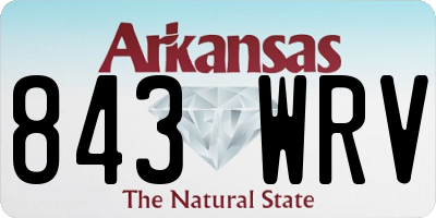 AR license plate 843WRV
