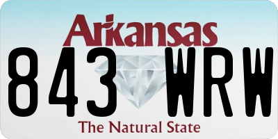 AR license plate 843WRW
