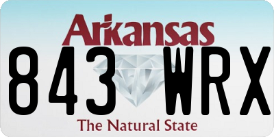 AR license plate 843WRX