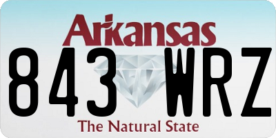 AR license plate 843WRZ