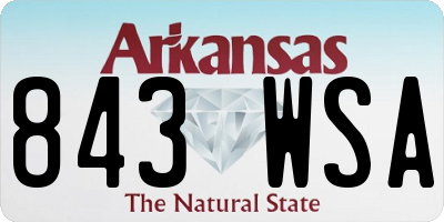AR license plate 843WSA