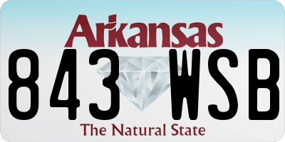 AR license plate 843WSB