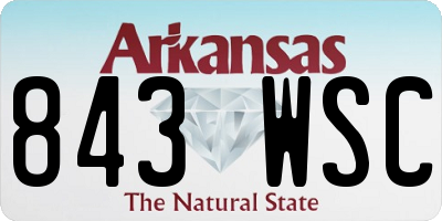 AR license plate 843WSC