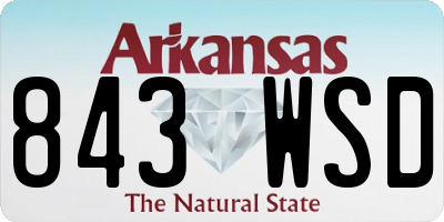 AR license plate 843WSD