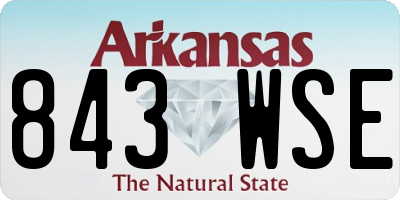 AR license plate 843WSE