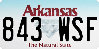 AR license plate 843WSF