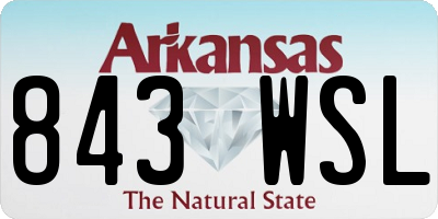 AR license plate 843WSL