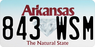 AR license plate 843WSM