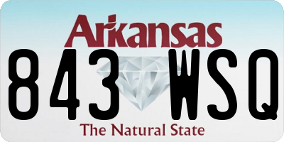 AR license plate 843WSQ
