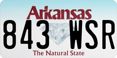 AR license plate 843WSR