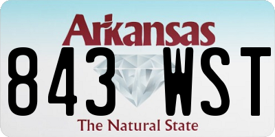 AR license plate 843WST