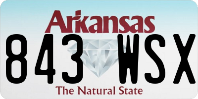 AR license plate 843WSX