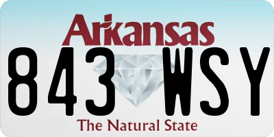 AR license plate 843WSY