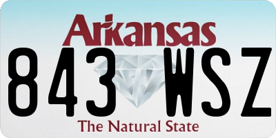 AR license plate 843WSZ